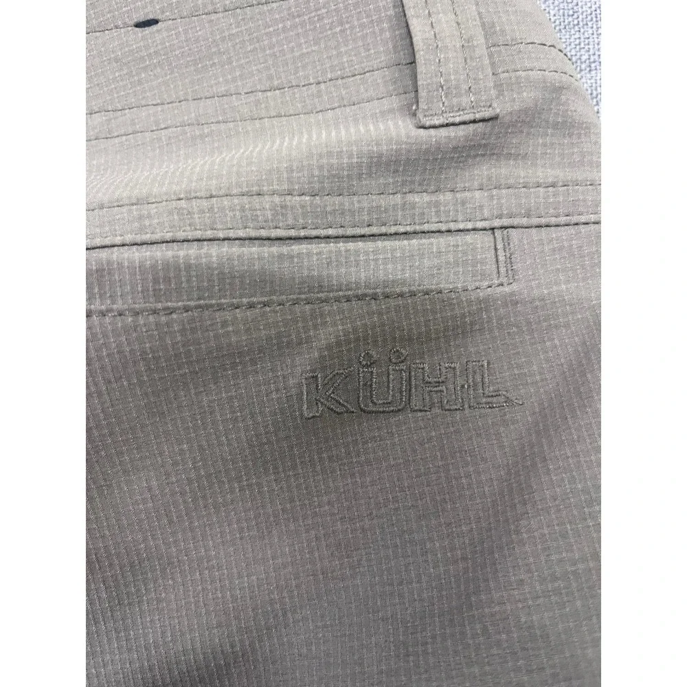 Kuhl Renegade Men 34 Khaki Tan Hiking Shorts Ripstop Technical Cargo 10 Inseam